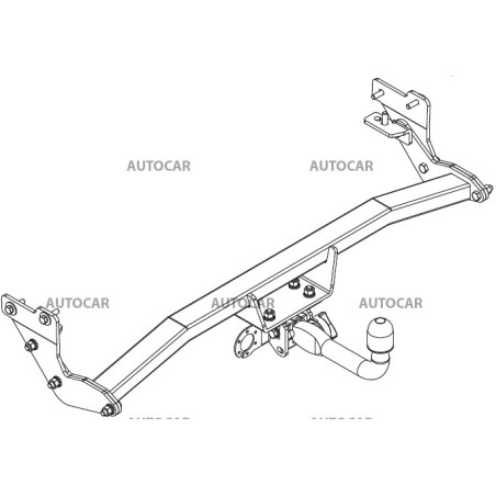 Ťažné zariadenie pre Hyundai KONA - odnímateľný horizontálny bajonetový systém