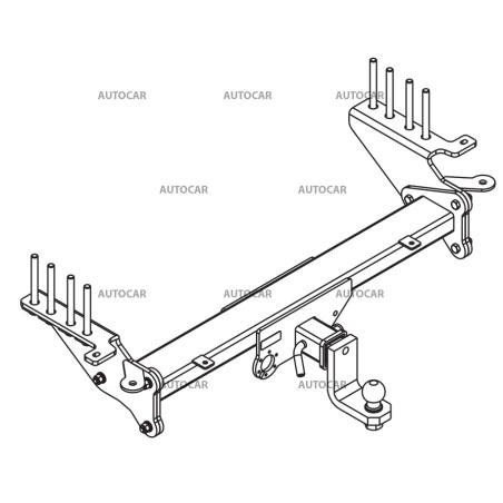 Ťažné zariadenie pre Volkswagen AMAROK - T1 - s americkou guľou